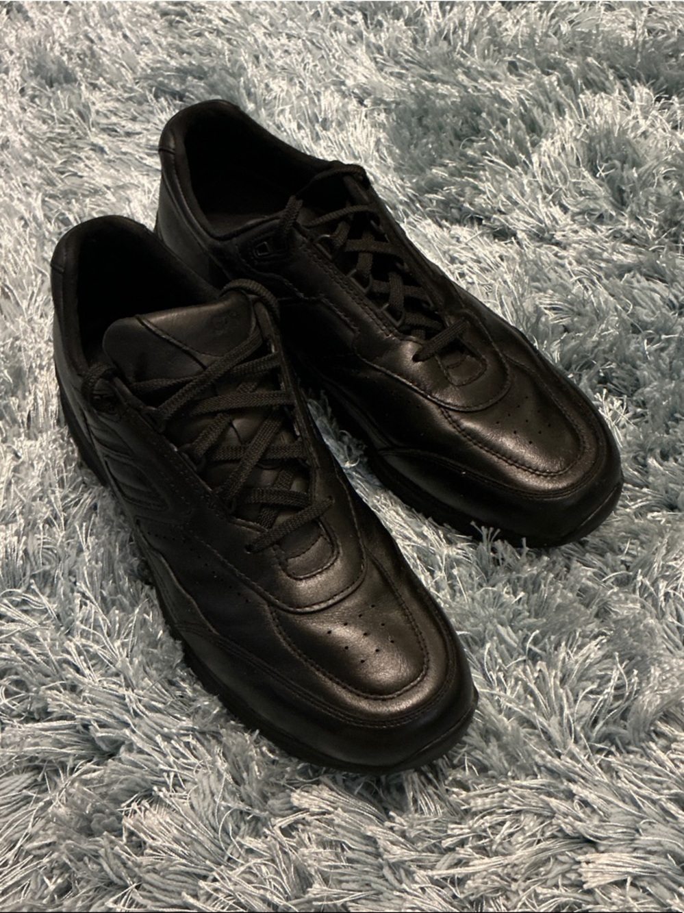 SAS Black Leather Lace-Up Men's Sneakers